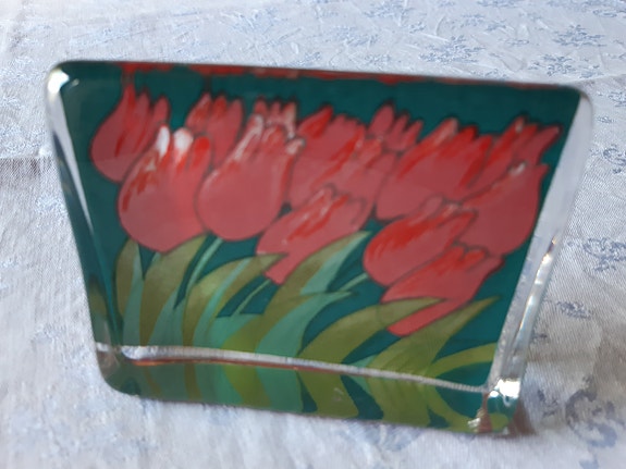IITTALA lasikoriste Heljä Liukko-Sundström,Tulppaanit
