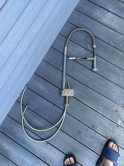 Axor hansgrohe keittiöhana ulosvedettävällä juoksuputkella kromi