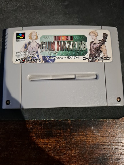 Front Mission: Gun Hazard -peli (japanilainen) Super Famicom peli