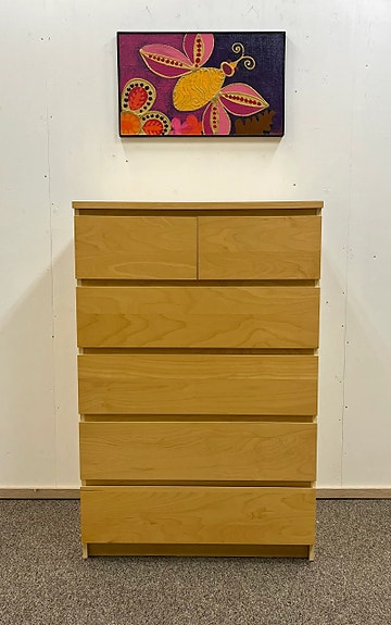 IKEA MALM Lipasto, 6 laatikkoa, koivu