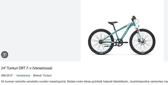 Tunturi drt7 lastenpyörä