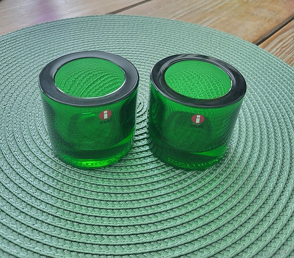 Iittala Kivi tuikkukipot vihreä, 2 kpl
