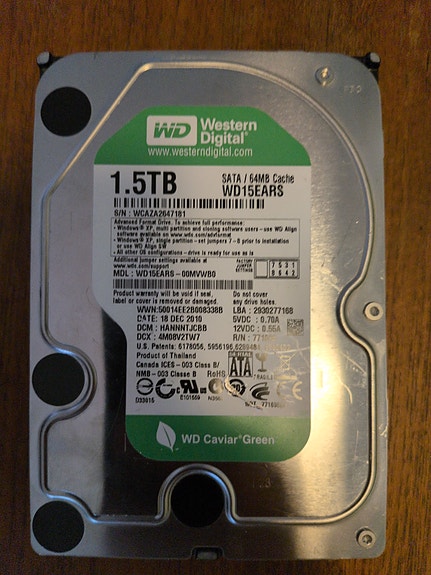 Western Digital 1,5TB (WD15EARS)- kiintolevy