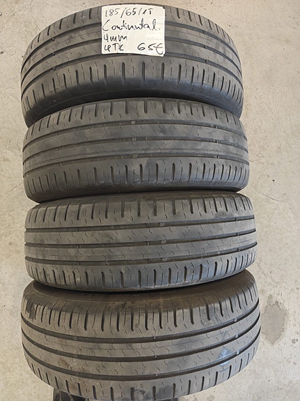 185/65R15 Continental käytetyt kesärenkaat