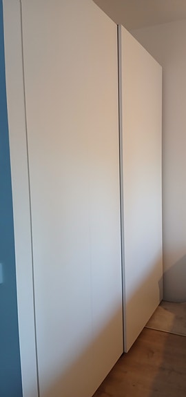 PAX vaatekaappi ja HASVIK Liukuovipari, valkoinen, 200x236 cm