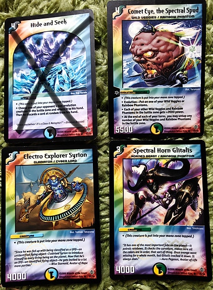 Duel Masters Hyväkuntoisia 2006 Rainbow kortteja 3kpl