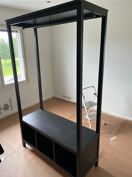 Ikea Hemnes avonainen vaatekaappi/vaaterekki