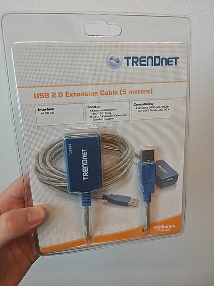 TRENDnet USB 2.0 jatkokaapeli 5 m
