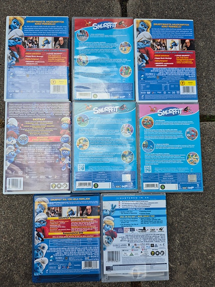 Smurffit DVD/bluray 8kpl
