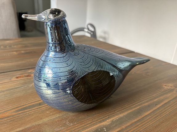 Iittala Birds by Toikka Fasaani lasilintu sininen