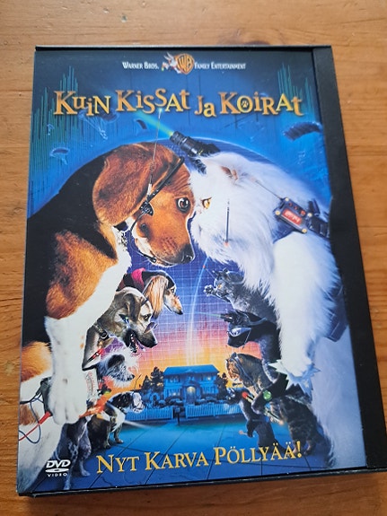 Kuin kissat ja koirat DVD 6€+6posti/nouto