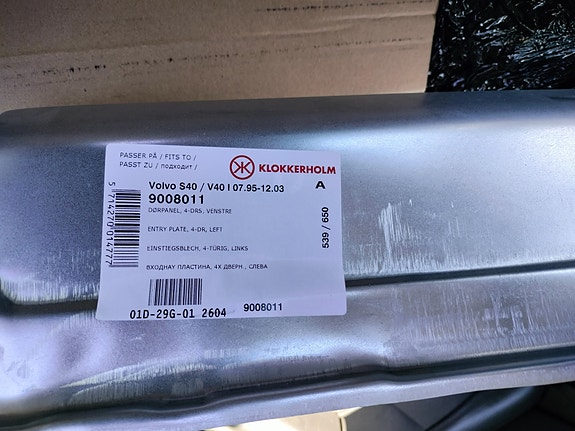 Vasen helmapelti Volvo S40 vm.99-03