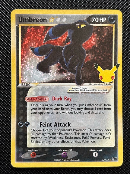 Umbreon Gold Star Celebrations Pokemon kortti