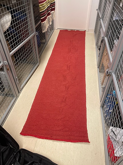Punainen pitkä käytävämatto