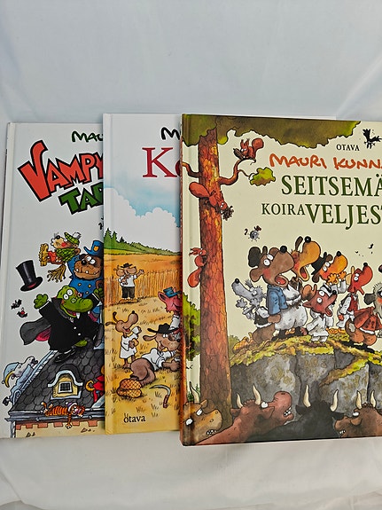 Mauri Kunnas kirjat 3 kpl setti + peli