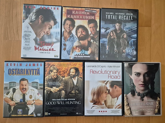 DVD-elokuvapaketti 7 kpl