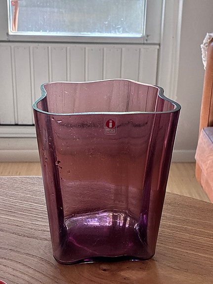 Iittala Alvar Aalto kukka maljakon ylin osa 150mm lila