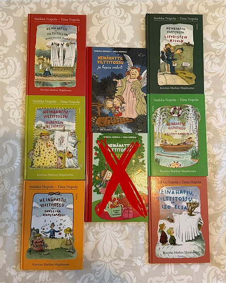 Heinähattu ja Vilttitossu kirjat - kirjasarja, 4 kirjaa