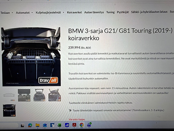 BMW G21 koiraverkko