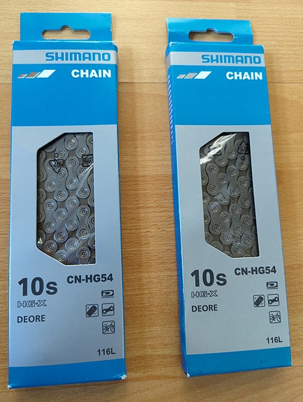 2 × uusi Shimano Deore CN-HG54 10-v ketju, 116L
