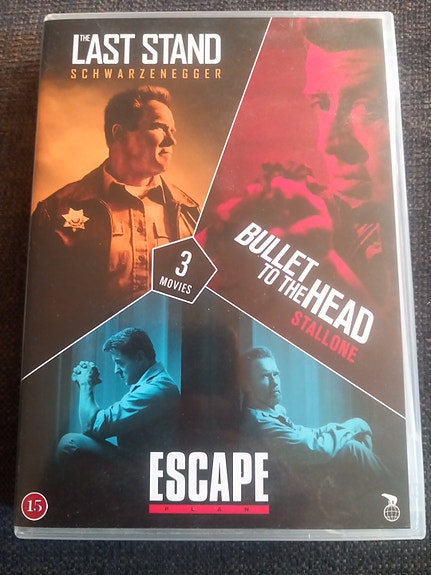 3 Movies DVD – Escape Plan, Bullet to the Head, The Last Stand