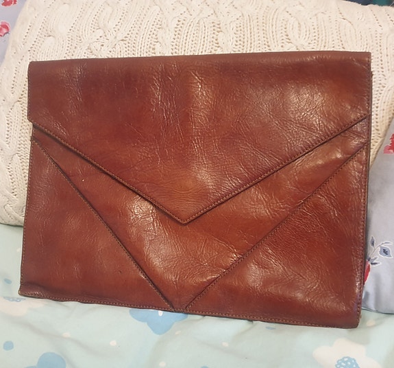 THREE BAGS, nahkainen vintagelaukku
