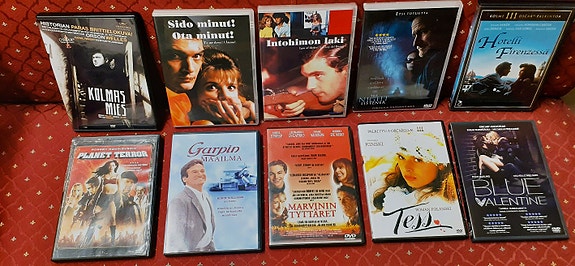 Dvd-Elokuvia Okalinnut Intohimon Laki Kolmas Mies Jane Austen Moulin Rouge yms