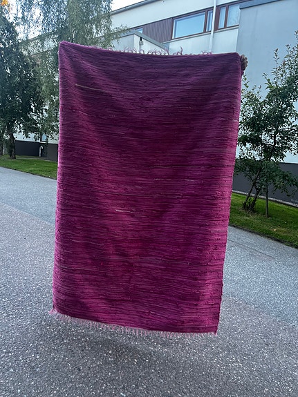 Pinkki iso puuvillamatto, siisti