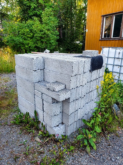 Käyttämättömät leca-harkot