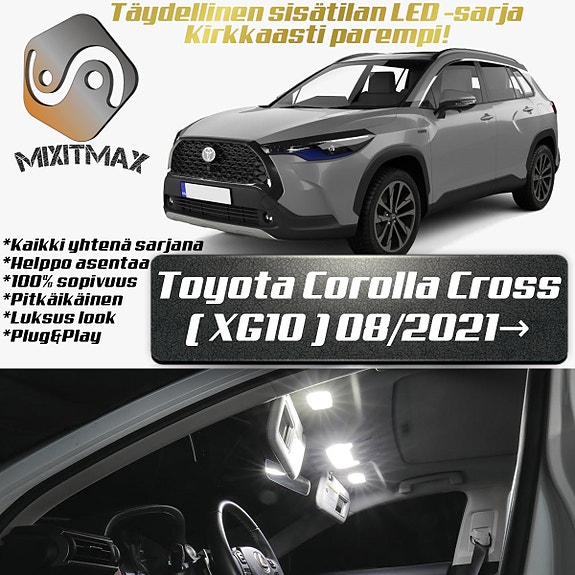 Toyota Corolla Cross (XG10) Sisätilan LED -muutossarja – 9 kpl – Plug & Play