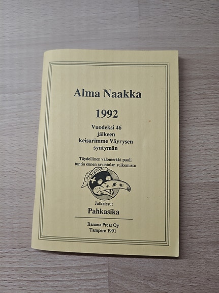 Alma Naakka 1992 -kirja / kalenteri