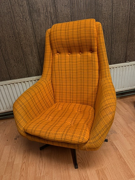 Vintage retro nojatuoli 70-luku – pyörivä lepotuoli