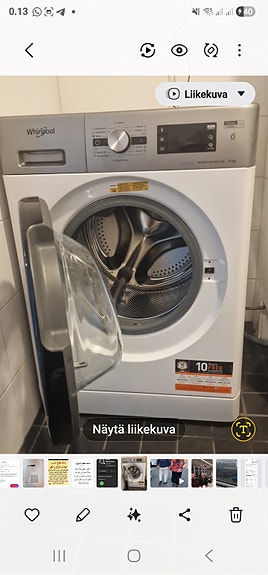 Siisti Whirlpool pyykinpesukone
