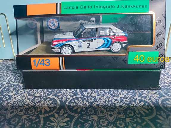 Lancia Delta Integrale Juha Kankkunen 1:43 ralliauto-malli