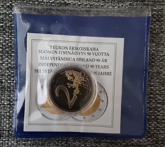 Suomi 2007 2 € Itsenäisyys 90 vuotta PROOF