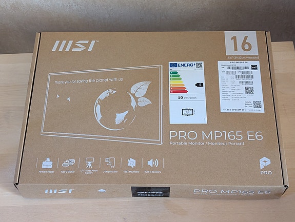 MSI PRO MP165 E6 FHD kannettava näyttö - Uusi