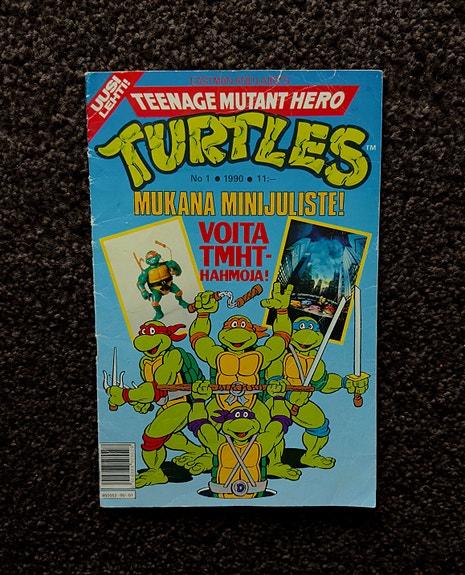 Teenage Mutant Hero Turtles 1/1990 + (alkuperäinen minijuliste)