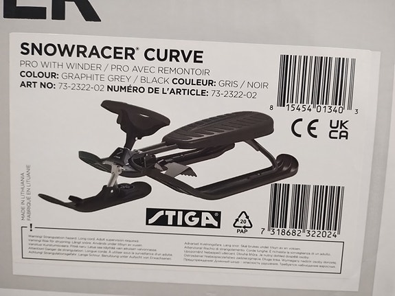 Stiga Snowracer Curvev rattikelkka