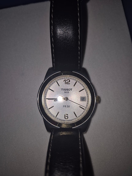 Tissot rannekello musta nahkaranneke