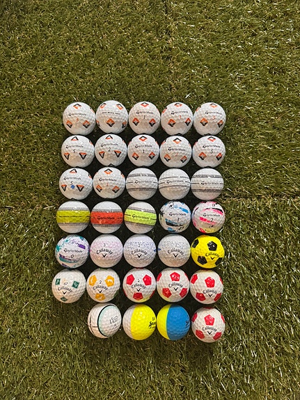 34kpl erikois golfpalloja - huippu kunto