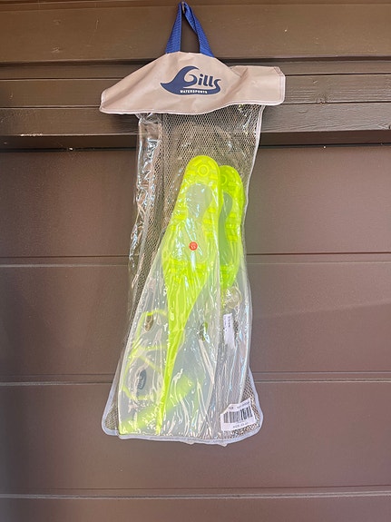 Lills snorkkelisetti räpylät, maski ja snorkkeli keltainen