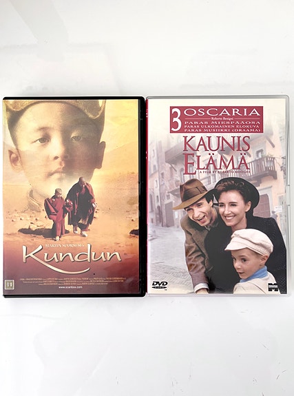 DVD-elokuvat Kundun ja Kaunis elämä