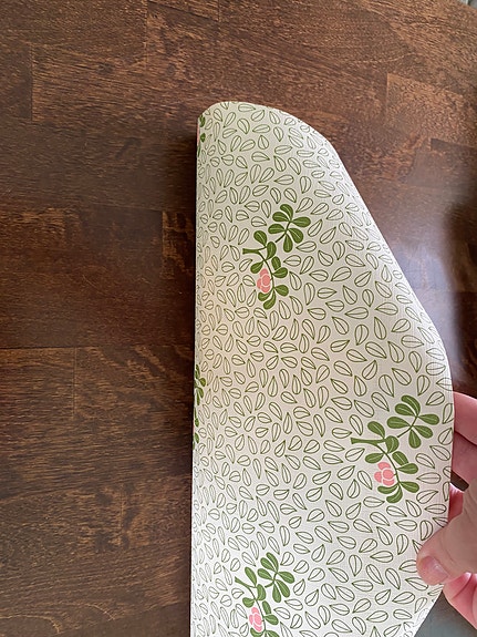 Vintage Vihreä kukkakuvioinen tapetti ja boordirulla