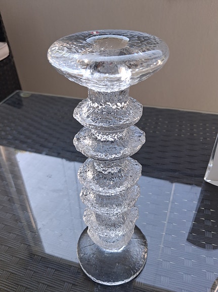 Iittala Festivo kynttilänjalka kirkas lasi 6 solmua
