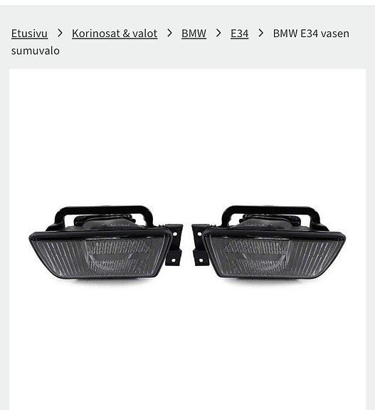 BMW E34 sumuvalot eteen
