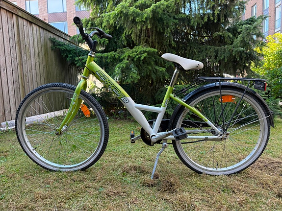 24" unisex hybridipyörä vihreä-valkoinen