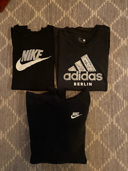 Nike huppari ja t-paidat