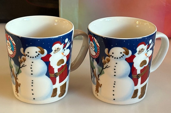 Arabia Santa Claus Lumiukko muki 2 kpl setti