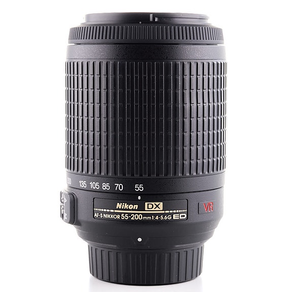 Nikon AF-S Nikkor 55-200mm f/4.5-5.6 G DX ED VR -objektiivi (käytetty)