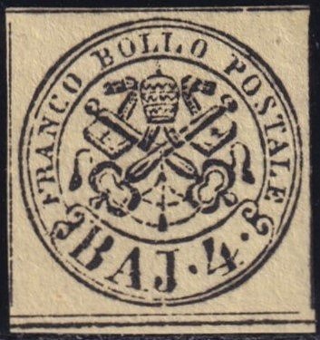 Italian antiikkivaltiot - Sisilia 1863 - I^ Em. 5 b. vaaleankeltainen, Decalco